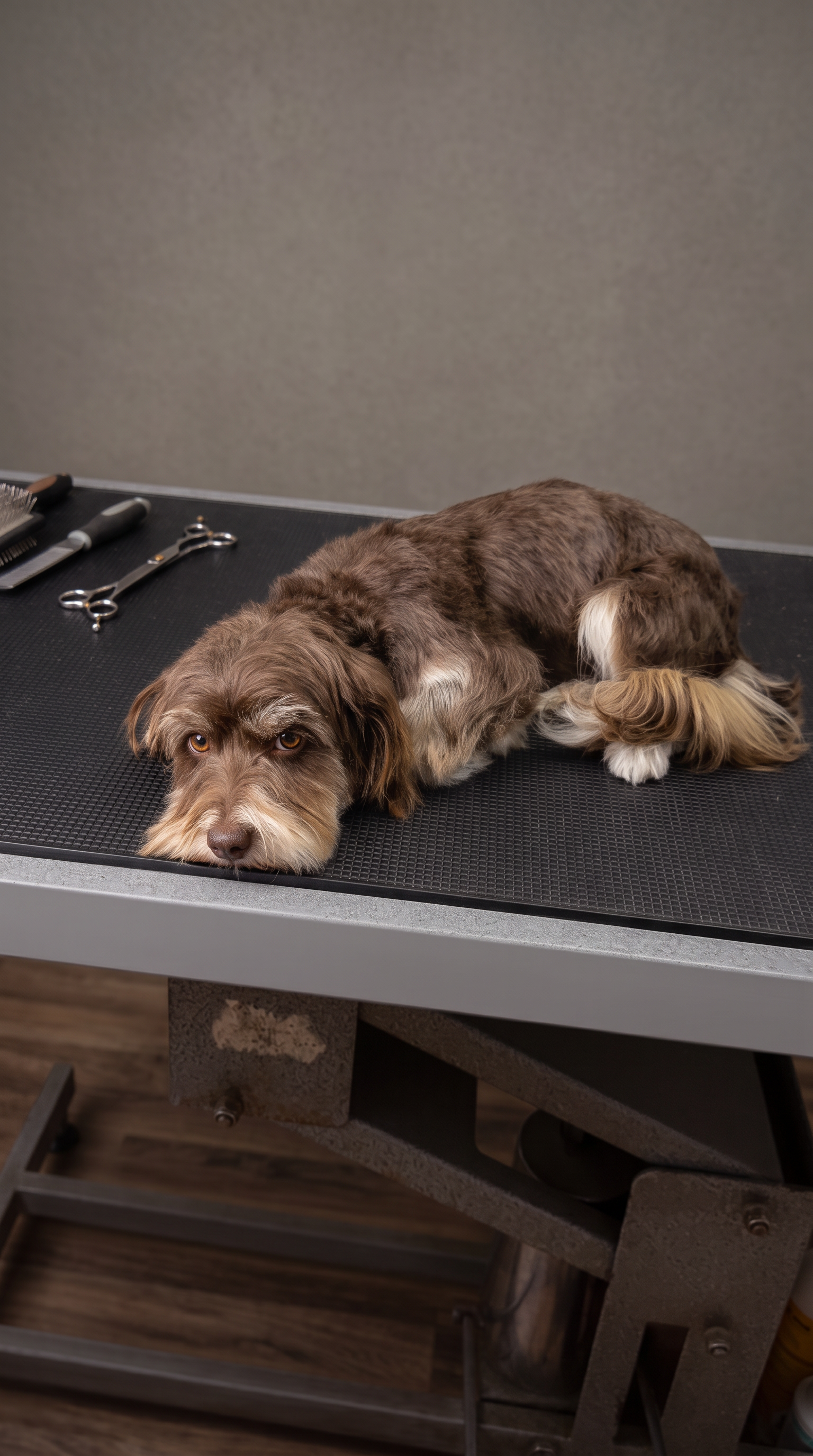 Terrier Mix after grooming